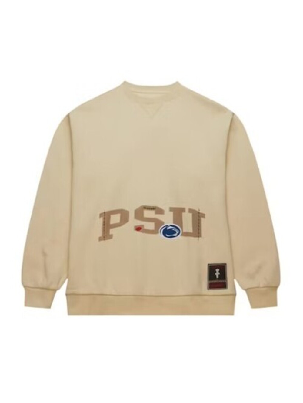 Travis Scott Cactus Jack Mitchell & Ness Penn State Crewneck Tan Mens Size M NWT